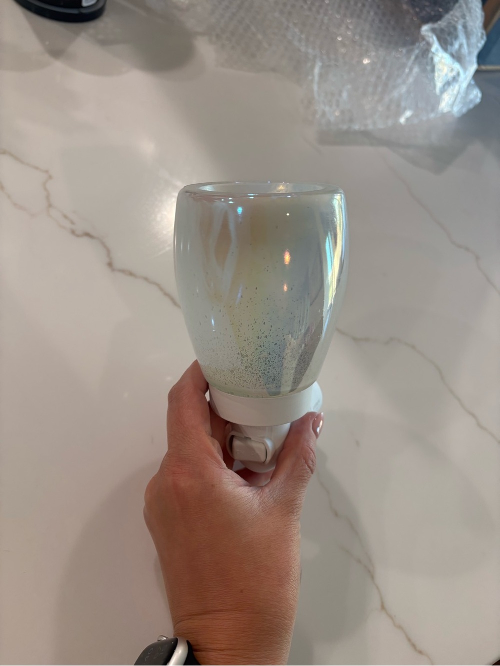 Iridescent Glass wax warmer Plug-In